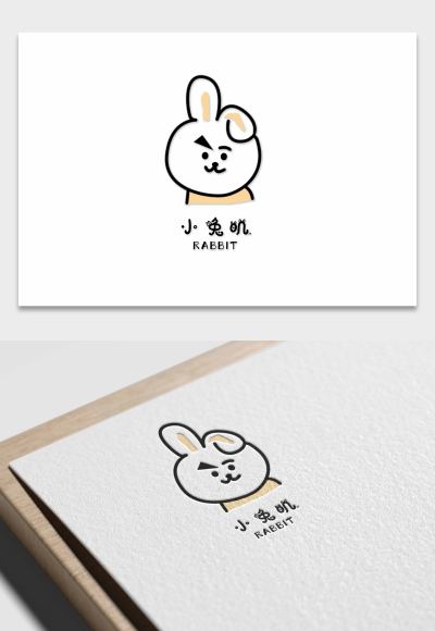 简约小兔子logo
